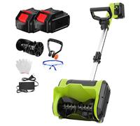YCNLYSSR Souffleuse à Neige Pliable, sans Fil, compacte et légère, avec Double Interrupteur de sécurité, pour Le déneigement Hivernal des allées (Deux Batteries)