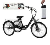 YCNLYSSR Tricycle électrique pour Adultes avec Batterie Amovible, siège réglable et Panier pour Seniors, autonomie de 30 km, capacité de Charge de 150 kg