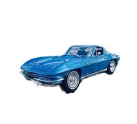YCNXEB 1 18 for Chevrolet Corvette 1965 Alliage Rétro Voiture Classique Modèle De Voiture Décoration Collection Cadeau Répliques Miniatures(B)