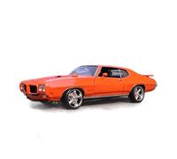 YCNXEB 1 18 pour La Collection D'ornements Modèle Voiture Simulation Entièrement Ouverte en Alliage Combat Rue Pontiac GTO 1970 Répliques Miniatures