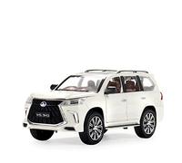 YCNXEB 1 24 for Lexus LX570 SUV Voiture Alliage Moulé sous Pression avec Lumière Sonore Jouet for Enfants Collection Cadeaux Répliques Miniatures(White)