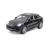 YCNXEB 1 24 for Porsche Cayenne S Alliage Voiture Moulé sous Pression Modèle Son Lumière Collection Décoration Ornements Répliques Miniatures(Noir)