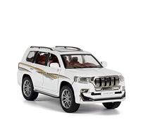 YCNXEB 1 24 for Toyota Land Cruiser Prado SUV Alliage Moulé Pression Modèle Voiture avec Retirer Lumière Enfants Cadeaux Répliques Miniatures(White)
