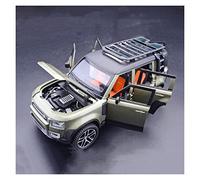 YCNXEB 1 24 pour Land Rover Defender avec Boîte À Outils en Alliage Décoration Voiture Lumière Retirer Garçon Cadeau Répliques Miniatures(Vert)