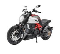 YCNXEB Modèles de Moto Statique Modèle De Moto Moulé sous Pression Statique 1:12 pour Ducati Diavel Simulation Sonore Et Lumineuse Ornements De Collection Adulte Loisirs Jouet(Red)