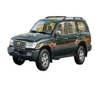 YCNXEB pour Toyota Land Cruiser LC100 2009 Modèle Moulé sous Pression Vert Blanc SUV Alliage Jouet 1 18 Répliques Miniatures(A)