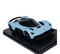 YCNXEB Voiture Miniature 1/18 pour Aston Martin Valkyrie Blue 2023 GT915 Voiture De Sport en Résine Modèle De Voiture Jouet Kit De Voiture Cadeau Ornement Répliques Miniatures