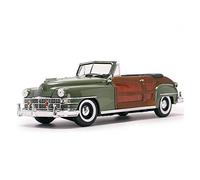 YCNXEB Voiture Miniature 1 18 pour Chrysler 1948 Voiture Modèle Alliage Bois-Grain Véhicule Trafic Simulation Collection Cadeaux Répliques Miniatures