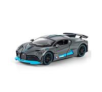 YCNXEB Voiture Miniature 1 32 pour Bugatti DIVO Super Modèle De Voiture De Sport en Alliage Moulé sous Pression avec Jouets Lumineux Et Sonores Répliques Miniatures(Titanium)