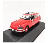 YCNXEB Voiture Miniature 1 43 Adapté pour Citroen Ambulance Pompiers 1972 Rouge Alliage Modèles Véhicules Adulte Collection Affichage Répliques Miniatures
