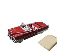 YCNXEB Voiture Miniature Modèle Réduit De Voiture De Collection Américaine en Alliage Cadillac Eldorado Cabriolet Live Top 1/43 Répliques Miniatures(Rouge)