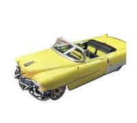 YCNXEB Voiture Miniature Modèle Réduit De Voiture De Collection Américaine en Alliage Cadillac Eldorado Cabriolet Live Top 1/43 Répliques Miniatures(Yellow)