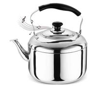 YCOLX Bouilloire Sifflante, Théière en Acier Inoxydable pour Poêle à Bois, Théière à Poignée Isolée, Bouilloire de Cuisine pour Tous Les Poêles(6L)