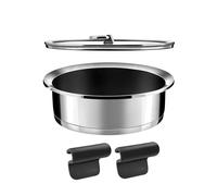 Ycône - Lot 1 sauteuse revêtement céramique 24 cm, 2 anses et 1 couvercle Cuisinox