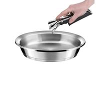 Ycône - Poêle 24 cm inox finition miroir avec poignée amovible