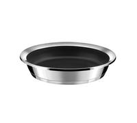 Cuisinox - Ycône - Poêle 24 cm avec revêtement céramique - Fond thermo diffuseur - Compatible tous feux dont induction - Acier Inox 18/1 - Finition miroir - Sans PFOA, PTFE, PFAS