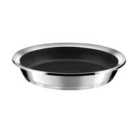 CUISINOX - Ycône - Poêle 28 cm inox revêtement Greblon C3 - Fond thermo diffuseur - Compatible tous feux dont induction - Acier Inoxydable 18/10 - Finition miroir - Sans PFOA, APEO