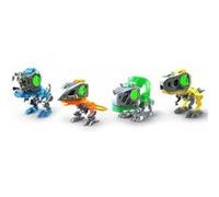Silverlit YCOO Pack 4 Robots Dinosaure à Construire 9cm, Effets Sonores Et Lumineux, Jouet à Collectionner, Dès 5 Ans