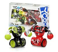 YCOO Pack 2 Robots Kombat Boxeur Télécommandé 14cm-Il Avance Et Frappe Son Adversaire-Jouet avec Effets sonores Et Lumineux-Dès 5 ans, Classique