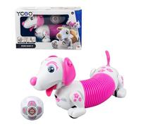 YCOO Robo Dash D Rose, Chien interactif télécommandé et Autonome, Peut Courir derrière sa Balle, a des Effets sonores et Lumineux. Jeu pour Enfant, Bizak (62008740-1)