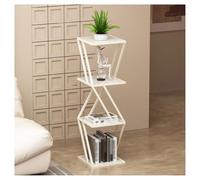 YCOVSFP Bibliothèque Créative À 2/3/4 Couches,étagère De Décoration D'affichage Indépendante, Étagère De Rangement en Fer for La Maison(White,3 Layers)