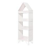 YCOVSFP Bibliothèque Créative, Étagère De Rangement Au Sol en Fer, Bibliothèque Combinée De Salon Simple, Facile À Assembler(White,128x41x23cm)