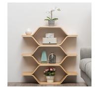 YCOVSFP Bibliothèque Créative, Étagère Indépendante sur Pied, Étagère Décorative en Bois for Ornements De Livres, Cloison Murale Simple, Facile À Assembler, for Chambre À Coucher, Salon(6 Pieces)