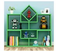 YCOVSFP Bibliothèque Créative, Présentoir Indépendant sur Pied, Support De Rangement for Livres D'images, Peut Être Librement Combiné, for Chambre À Coucher, Salon Et Bureau(Green)