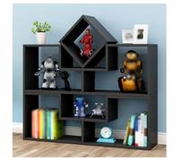 YCOVSFP Bibliothèque Créative, Présentoir Indépendant sur Pied, Support De Rangement for Livres D'images, Peut Être Librement Combiné, for Chambre À Coucher, Salon Et Bureau(Black)