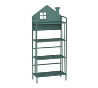 YCOVSFP Bibliothèque Créative, Présentoir sur Pied en Fer Forgé, Petit Support De Rangement for Livres D'images, for Chambre À Coucher, Salon, Chambre d'enfant, Facile À Assembler(Green,4 Layers)
