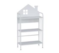 YCOVSFP Bibliothèque Créative, Présentoir sur Pied en Fer Forgé, Petit Support De Rangement for Livres D'images, for Chambre À Coucher, Salon, Chambre d'enfant, Facile À Assembler(White,3 Layers)