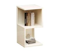 YCOVSFP Bibliothèque Créative, Support Au Sol Multicouche, Présentoir De Décoration De Bibliothèque Simple for La Maison, Peu Encombrant, Adapté À La Chambre D'étude Et Au Salon(White,2 Layers)