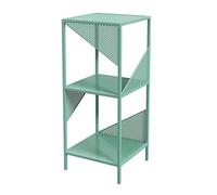 YCOVSFP Bibliothèque Créative, Support De Rangement sur Pied, Présentoir en Fer, Armoire Décorative, Gain De Place, Adaptée Au Salon De La Chambre Et À La Salle D'étude(Green,2 Layers)