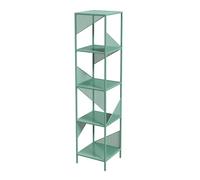 YCOVSFP Bibliothèque Créative, Support De Rangement sur Pied, Présentoir en Fer, Armoire Décorative, Gain De Place, Adaptée Au Salon De La Chambre Et À La Salle D'étude(Green,4 Layers)