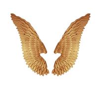 YCOVSFP décoration murale ailes d'ange en métal Une Paire D'ailes D'ange En Métal 3D For Décoration Murale, Sculptures Suspendues For Chambres Et Salons, Unique For La Maison(Gold,110X40cm)