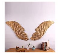 YCOVSFP décoration murale ailes d'ange en métal Une Paire De Décorations Murales D'ailes D'ange 3D, Vintage, Tentures Intérieures Et Extérieures For La Décoration Intérieure(Gold,130X45cm)