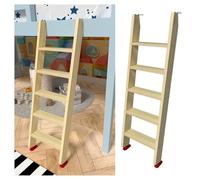 YCOVSFP Échelle for Lit Superposé avec Crochet Et Pieds Antidérapants, Échelle Inclinée en Bois for Lit Mezzanine D'intérieur, Capacité De Charge: 300kg/660lb(Natural,5-Steps-150cm)