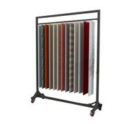 YCOVSFP Grand Présentoir À Rouleaux De Tissu Commercial avec Tige Réglable Et Chariot De Rangement en Vinyle for Rouleaux De Vinyle Artisanaux, Foulards, Ceintures Et Serviettes(180x138x45cm)
