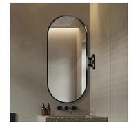 YCOVSFP Miroir d'angle De Salle De Bain, Miroir Mural Ovale, Miroir Décoratif Rotatif À 360 ° Et Rétractable avec Imagerie Haute Définition, for Les Vestiaires De La Salle De Bain(Black,40x70cm)