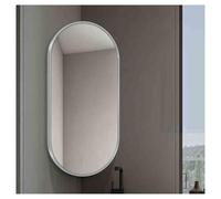 YCOVSFP Miroir d'angle Pivotant, Miroir Mural Télescopique Rotatif, Miroir Cosmétique Ovale Réglable, Imagerie HD, for Chambre À Coucher, Salle De Bain, Dressing, Hôtel(Silver,50x80cm)