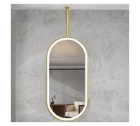 YCOVSFP Miroir Monté Au Plafond avec Lumières LED - 3 Modes De Couleur Et Gradation Continue Mural Adapté Aux Entrées, Vestiaires À La Décoration Intérieure(Gold,50x100cm)