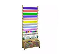 YCOVSFP Support De Rangement en Ruban Métallique À 13 Couches for Rouleau De Tissu Et Vinyle for Salle D'artisanat, Pâtisserie, Film for Fenêtre, Papier Peint, Rideau(Gold,170x26x100cm)