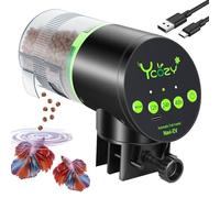 Ycozy Aquarium Distributeur Automatique pour Poisson Rechargeable Type-C Opération Facile Distributeur de Nourriture pour Vacance Navi-EV
