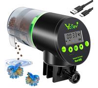 Ycozy Aquarium Distributeur de Nourriture Poisson Rechargeable Ecran LCD Type-C Distributeur Automatique Poisson pour Vacance Navi-EVS