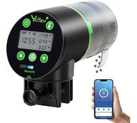 Ycozy WiFi Distributeur Nourriture Poisson Aquarium de App, Alimenté par Prise de Courant Distributeur Automatique Poisson avec Prise UE et Câble USB-C, Automatique Minuterie avec Ecran LCD Navi-BTS