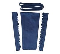 YCShun Robe de mariée avec fermeture éclair de rechange ajustable, corset en satin et dentelle dans le dos - Bleu - 41 cm