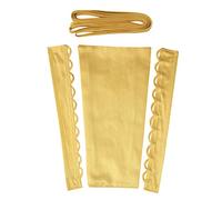 YCShun Robe de mariée avec fermeture éclair de rechange ajustable, corset en satin et dentelle dans le dos - Or - 30.48 cm