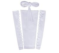 YCShun Robe de mariée avec fermeture éclair de rechange ajustable, corset en satin et dentelle dans le dos - Blanc - 61 cm