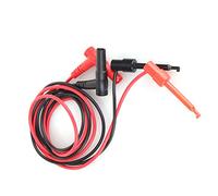 Yctze 1 Paire de Fiches Banane pour Tester le Câble de Sonde à Pince à Crochet pour Multimètre - 1 M de Longueur avec Bottes en Plastique Isolées pour des Tests et des Mesures en Toute sécurité