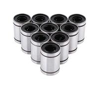 Yctze 10 Pièces LM12UU Bagues de Roulement de Mouvement, Diamètre Intérieur de 12 Mm, Imprimantes 3D élevées, Machines et Projets de Loisirs - Roulements Durables, à Faible Bruit et à Double